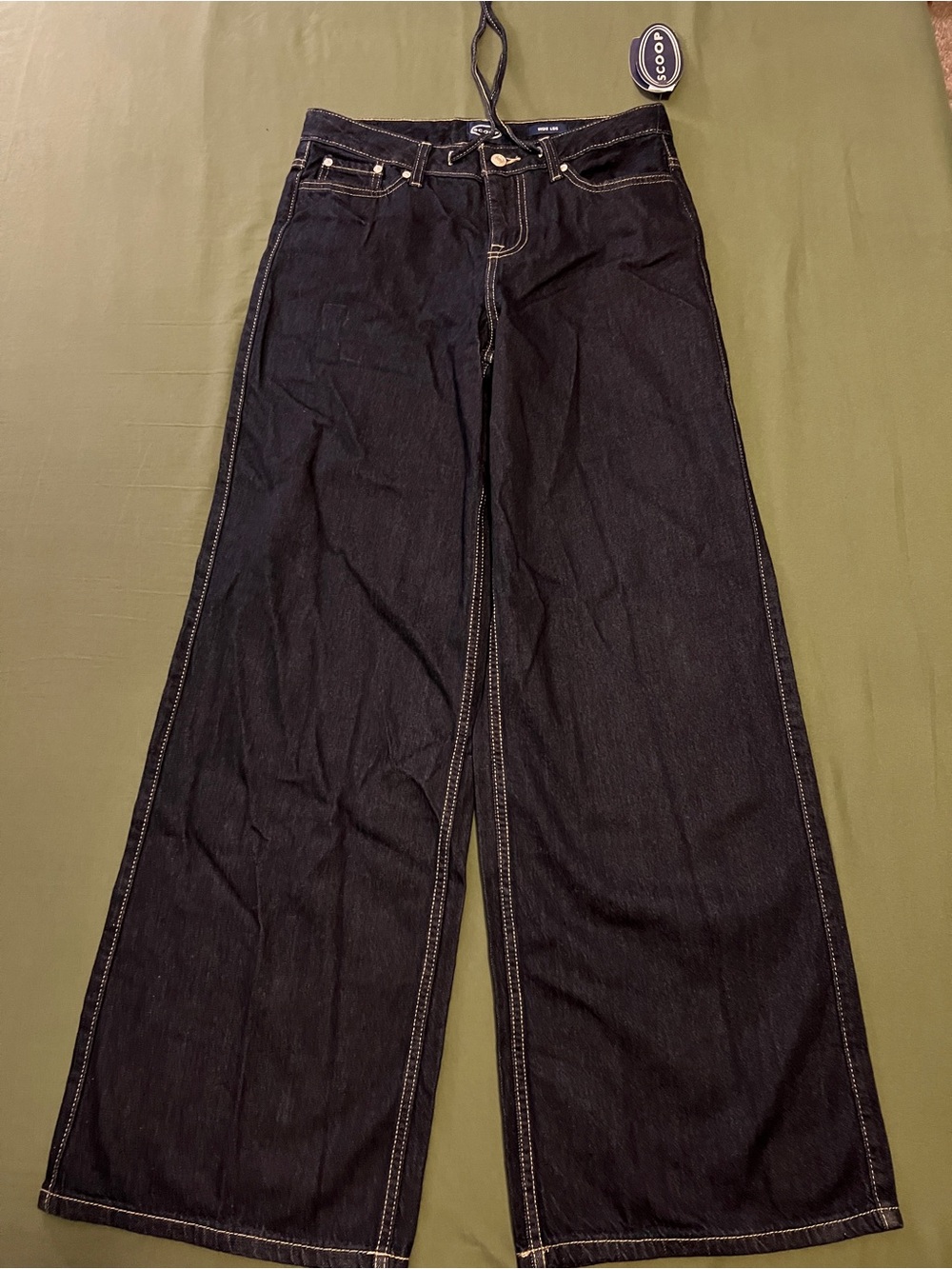 Wide-Leg Dark Wash Women's Jeans Size 0